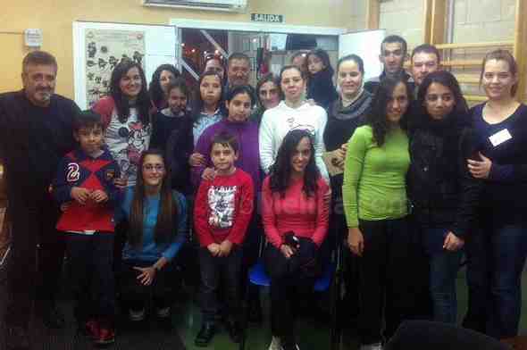 El grupo de ASOME durante su visita al Club de Tiro Mosqueteros