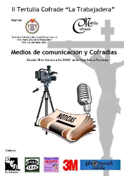Cartel de la 'II Tertulia Cofrade La Trabajadera'