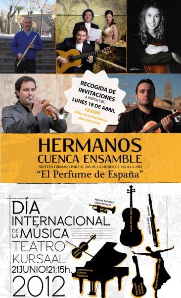 Melilla celebrará el Día de la Música con el espectáculo 'El perfume de España' de Hermanos Cuenca Ensamble