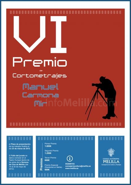 Melilla convoca el VI Premio de Cortometrajes ‘Manuel Carmona Mir’ dotado con 1.800 euros