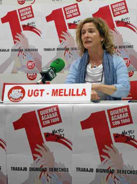 La secretaria de Organización de UGT-Melilla, Concha López Carrillo
