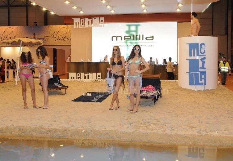 El stand de Melilla en FITUR, presente en los medios nacionales como uno de los más originales y llamativos