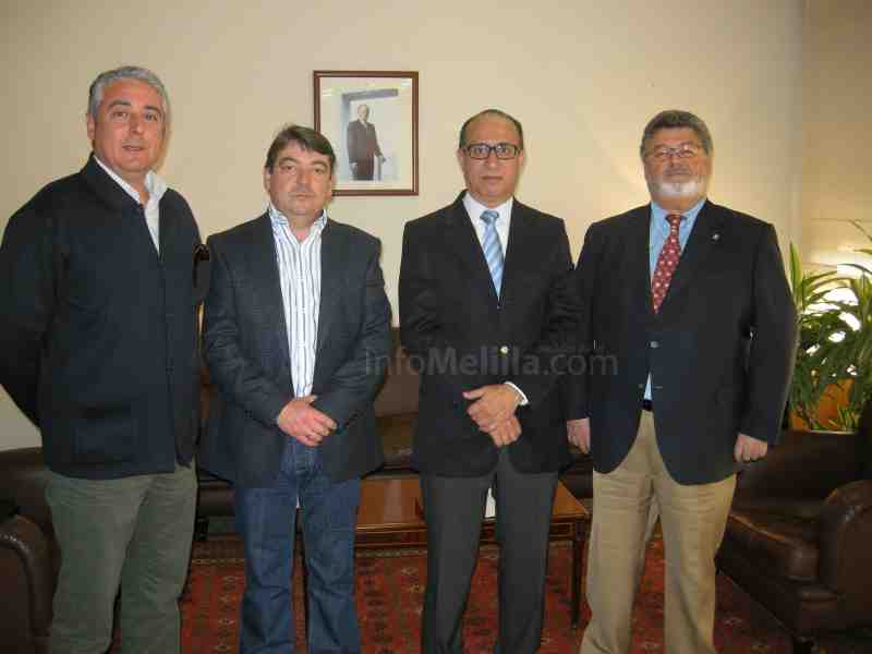 Pérez Escámez, Fernández, El Barkani y Bruna tras el encuentro