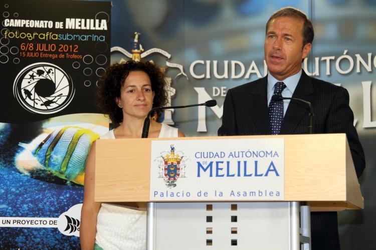 Marín y Quesada presentando el certamen