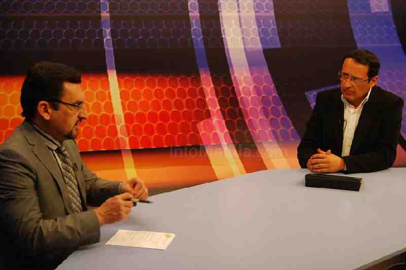 Dionisio Muñoz, durante la entrevista en TVM