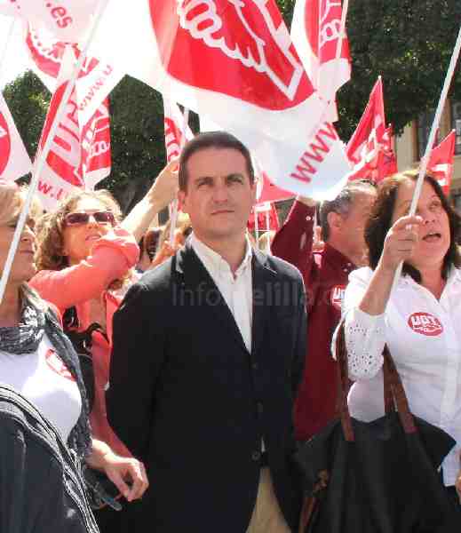 Gregorio Escobar, secretario general del PSOE, en la celebración del 1º de Mayo