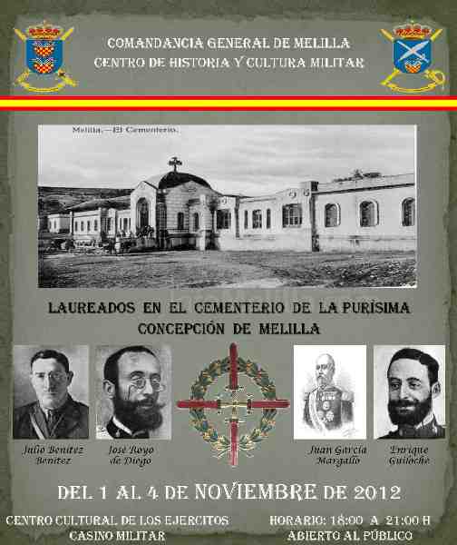 El Centro Cultural de los Ejércitos de Melilla acoge ya la exposición ‘Laureados en el Cementerio de la Purísima Concepción’