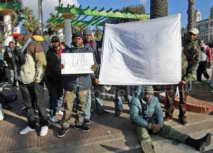 Los congoleños pasaron días viviendo en la calle en señal de protesta
