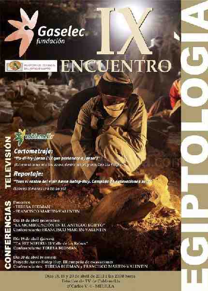 Cartel del IX Encuentro de Egiptología, que finaliza hoy