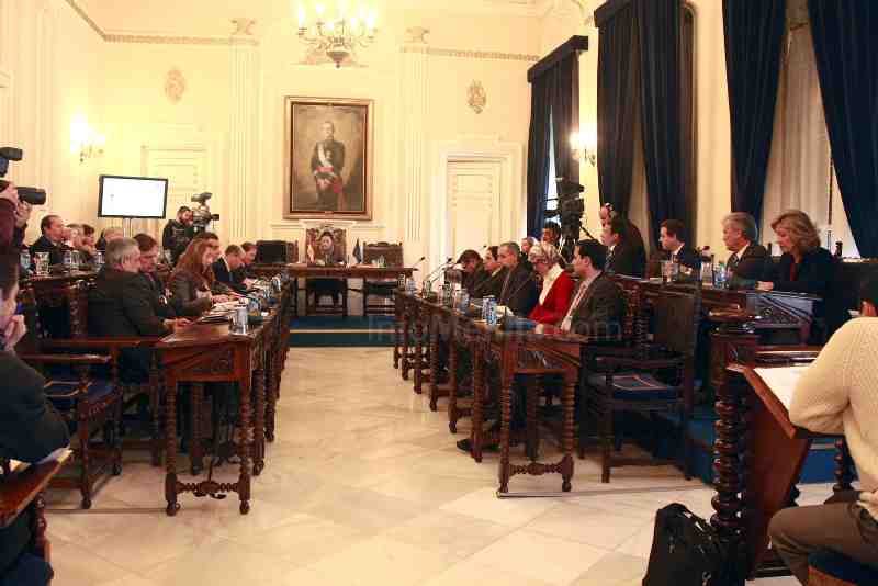Los diputados locales ayer, durante la celebración del Pleno de Control