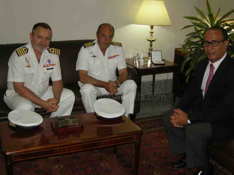 Durante la reunión con el delegado del Gobierno