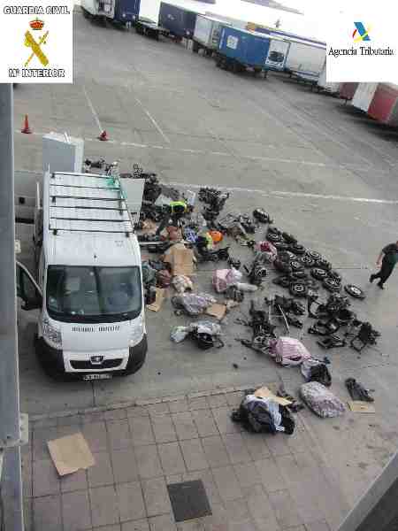 La Guardia Civil recupera en Melilla nueve motocicletas que habían sido sustraídas en Francia