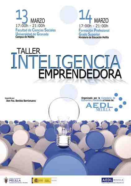 Cartel del 'Taller sobre inteligencia emprendedora'