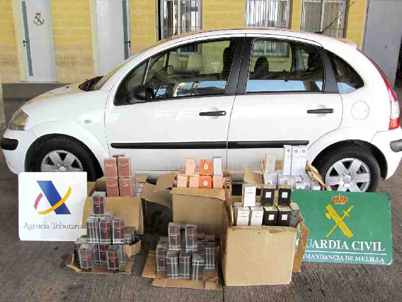 La Guardia Civil interviene en Melilla una importante partida de perfumes falsificados procedente de la península