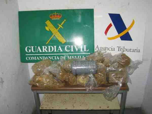 La Guardia Civil de Melilla detiene a seis personas e incauta 170 kilos de hachís