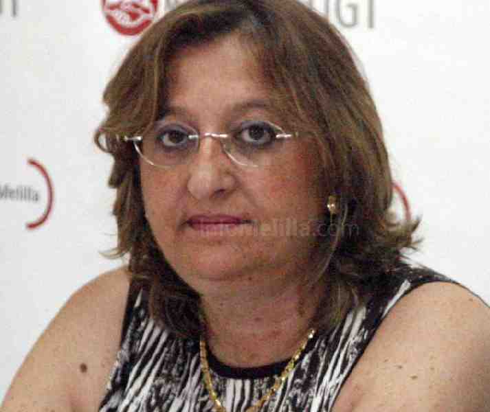 La secretaria general de CCOO en Melilla, Caridad Navarro