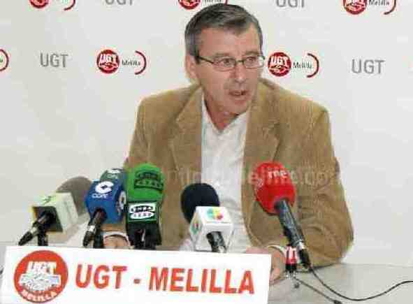 El secretario general de UGT-Melilla, Alonso Díaz