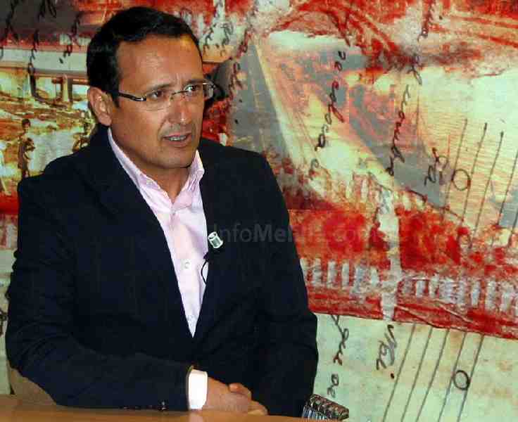Dionisio Muñoz, durante la entrevista en Popular TV