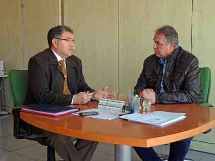 Francisco Robles (izda.) y Jesús Delgado (dcha.), durante su reunión