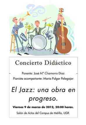 Cartel del concierto didáctico 'El jazz: una obra en progreso'