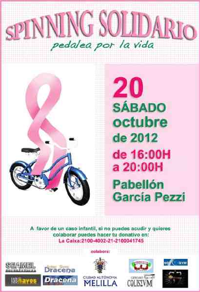Esta tarde, spinning solidario en el 'García Pezzi' a partir de las 16.00 horas