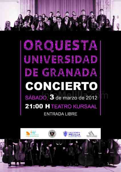 Cartel del concierto de la OUGR en Melilla