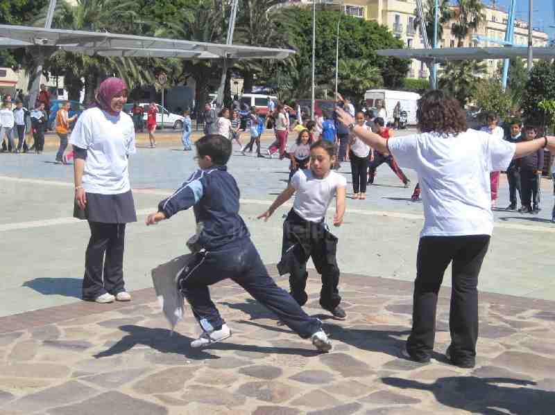 Cientos de niños participan en el acto central de la CME, dirigida a reclamar una educación de calidad y pública para todos