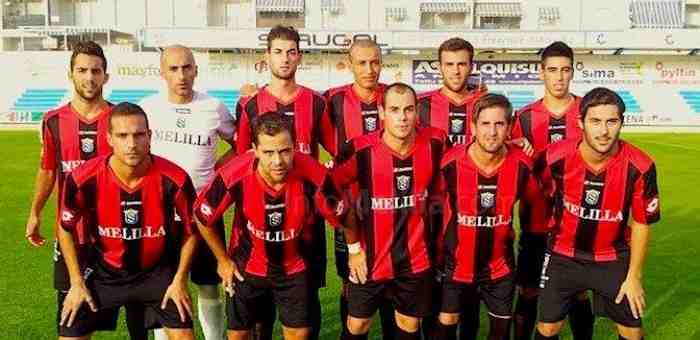 Una de las formaciones del Melilla durante esta pretemporada en tierras andaluzas