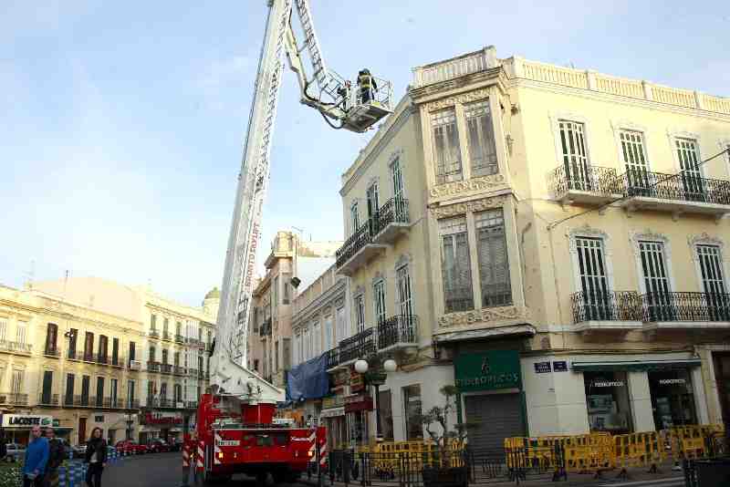 El Gobierno lamenta lo ocurrido en la fachada del edificio de Héroes de España y recuerda que ofrece ayudas para rehabilitar el patrimonio