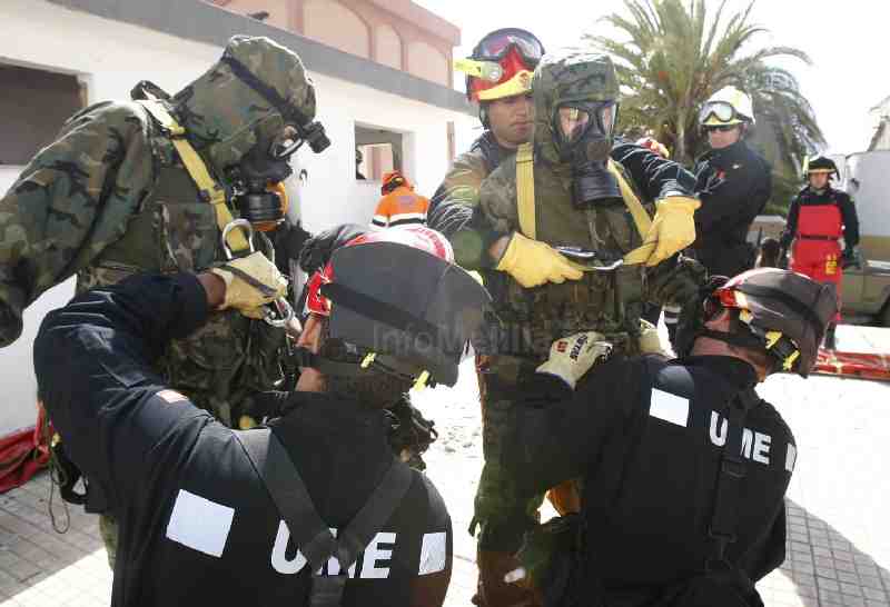 El simulacro de emergencia de nivel 2 de la UME, en imágenes