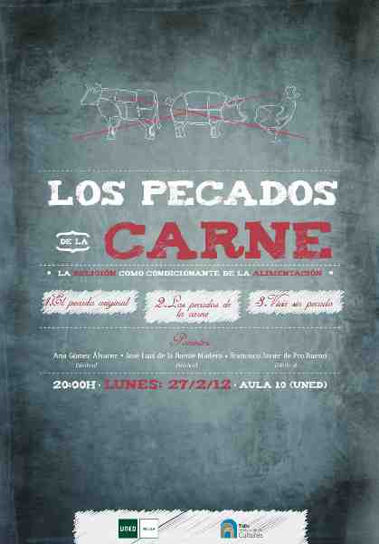 Cartel de la conferencia 'Los pecados de la carne'