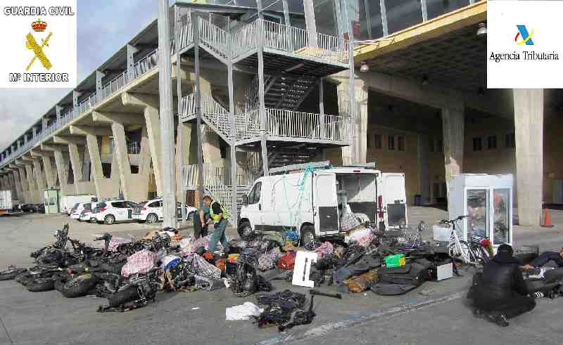 La Guardia Civil recupera en Melilla nueve motocicletas que habían sido sustraídas en Francia