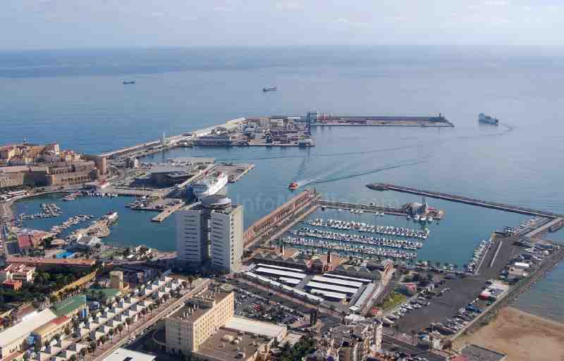 Vista aérea del Puerto de Melilla