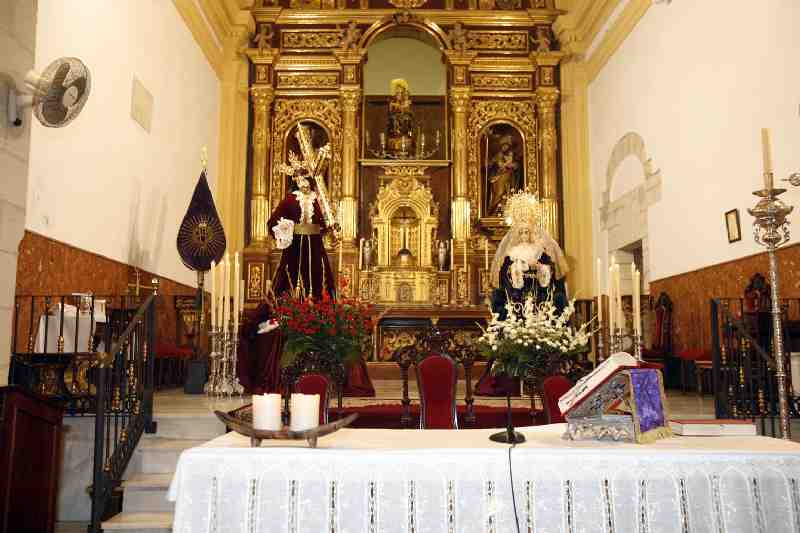 El Nazareno y María Santísima de los Dolores han presidido el oficio en la Purísima Concepción