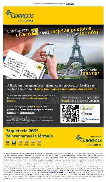 Correos lanza dos nuevas aplicaciones de móviles para consulta de envíos y tarjetas postales