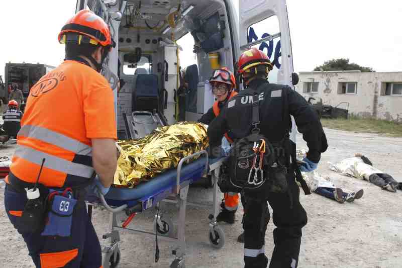El simulacro de emergencia de nivel 2 de la UME, en imágenes