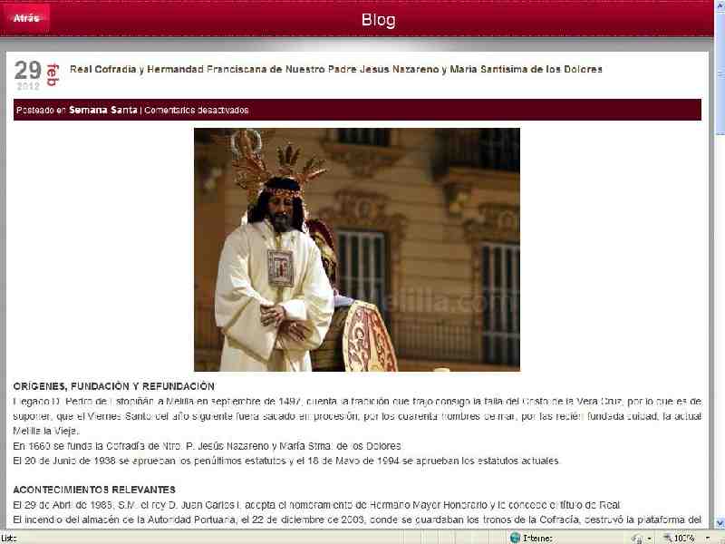 La nueva web ofrece información de todas las cofradías