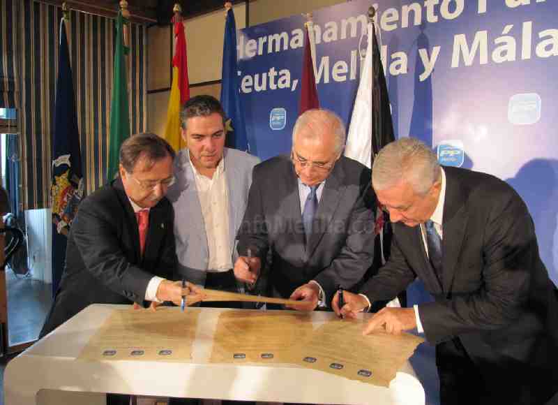 El PP de Málaga, Melilla y Ceuta estrechan lazos para potenciar el desarrollo económico y laboral y solucionar problemas del entorno