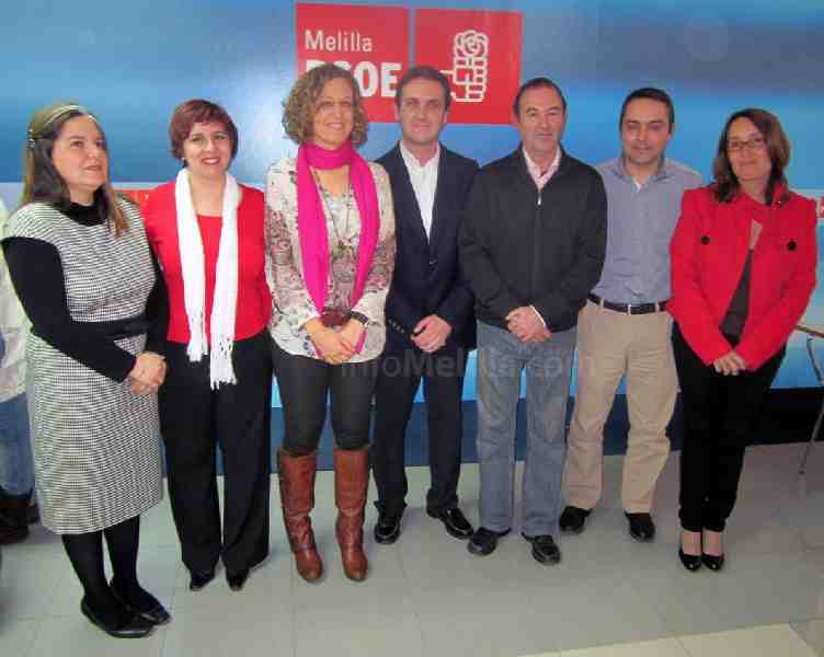 De izda. a dcha.:Isabel Bassetsm Rosa López Ochoa, Gloria Rojas, Gregorio Escobar, Francisco Vizcaín