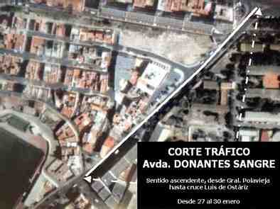 Seguridad Ciudadana anuncia un corte de tráfico en la avenida Donantes de sangre