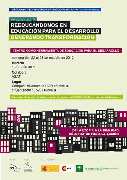 El Campus de Melilla acoge desde hoy un curso de teatro como herramienta de educación para el desarrollo