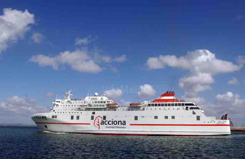 El mal tiempo obliga a Acciona Trasmediterránea a suspender sus conexiones entre Melilla y Málaga