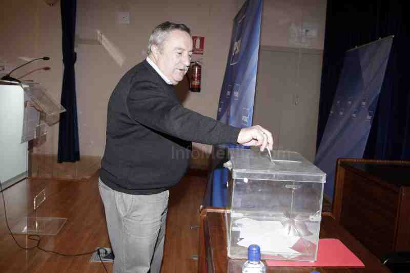 Momento en el que un militante ejerce su derecho al voto