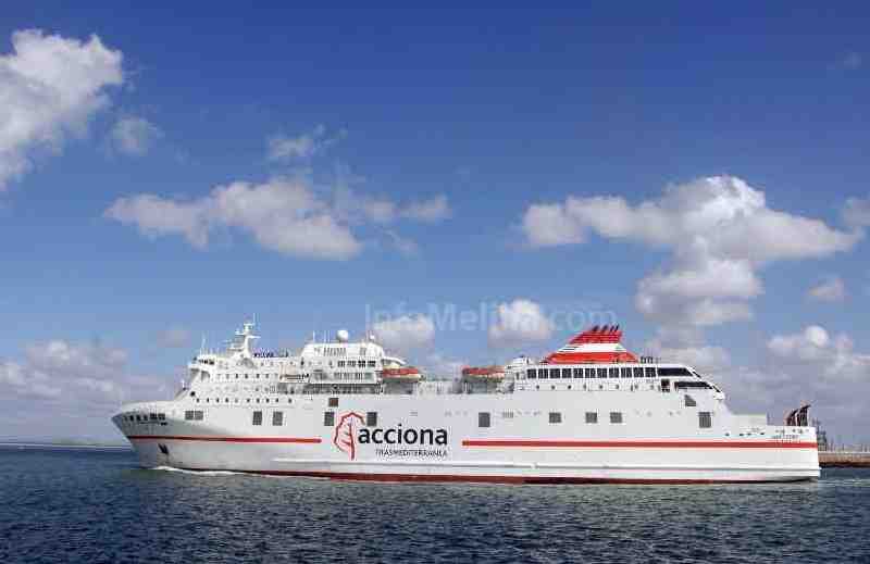 Acciona Trasmediterránea transportó en Semana Santa 20.000 pasajeros y 4.000 vehículos entre Melilla y la península