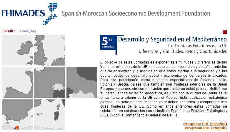 Las fronteras exteriores de la UE centrán el interés de las 5ª Jornadas de Desarrollo y Seguridad en el Mediterráneo de Fhimades