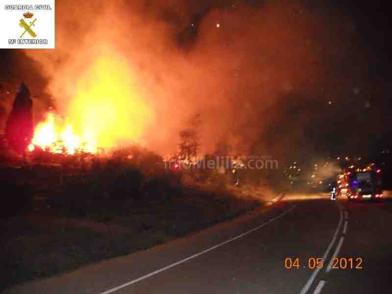 Dos inmigrantes en prisión por provocar el incendio en el poblado de chabolas