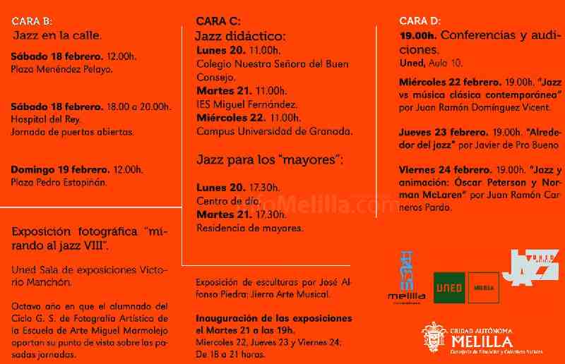 Actividades organizadas en las jornadas de 2012