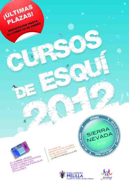Cartel de los cursos de esquí 2012
