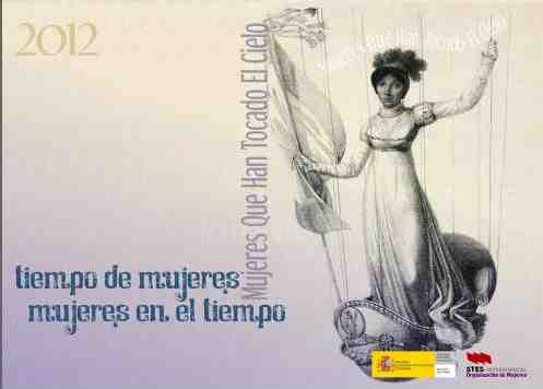 Portada del calendario Tiempo de mujeres, mujeres en el tiempo 2012