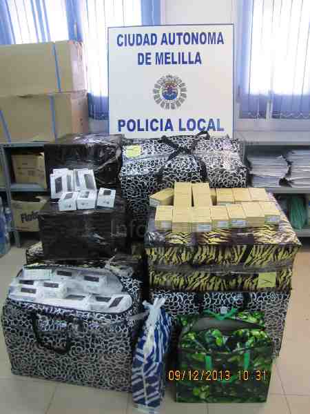 Intervenidos en Melilla unos 2.400 teléfonos móviles que habían entrado en la ciudad sin pasar por los trámites legales de importación